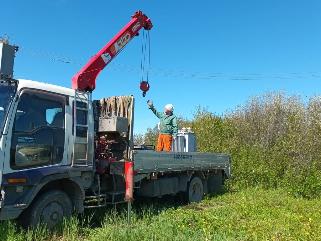 Разгрузка нового трансформатора